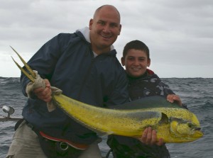 Douglas and his first Dorado caught off Durban last year...