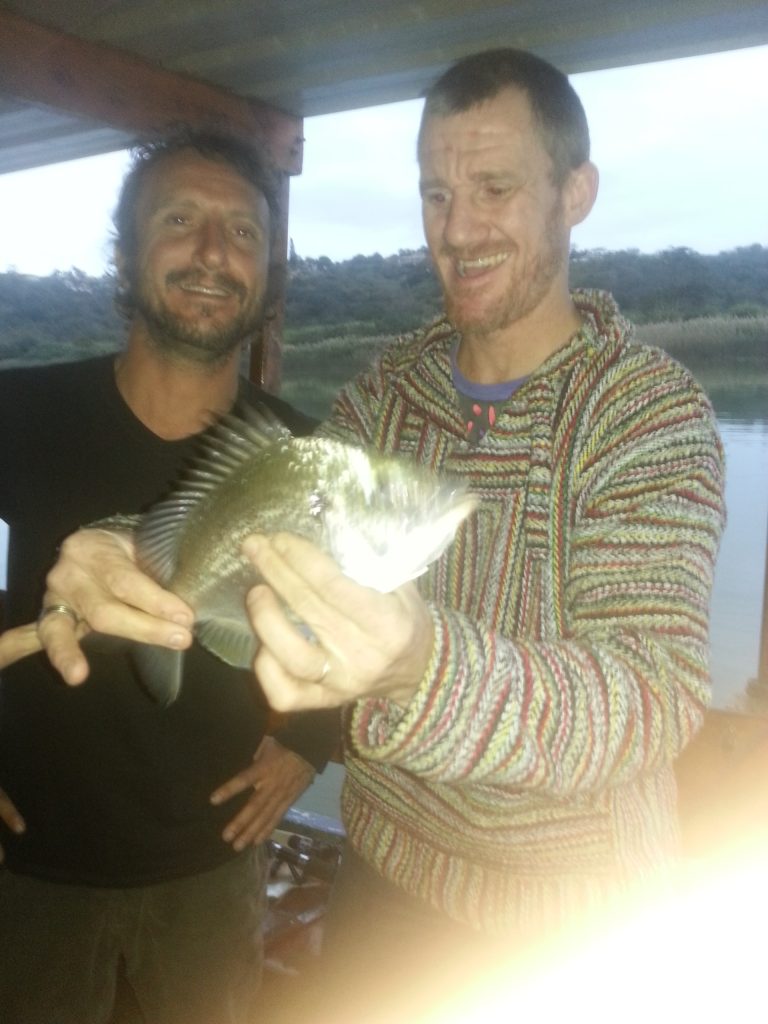 Noel Labuschagne and his cute little Umzimkulu perch, about to go back.