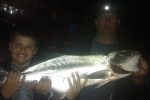 Umzimkulu Estuary Fishing: River pirate Ian Logie and son caught this beautiful garrick off Spillers Wharf. A handful of garrick have already come out of the river this year.