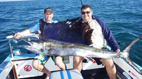 Another MYDO caught sailfish on boar Mafuta l-r: Gerhard Gouws, Riaan Kruger.