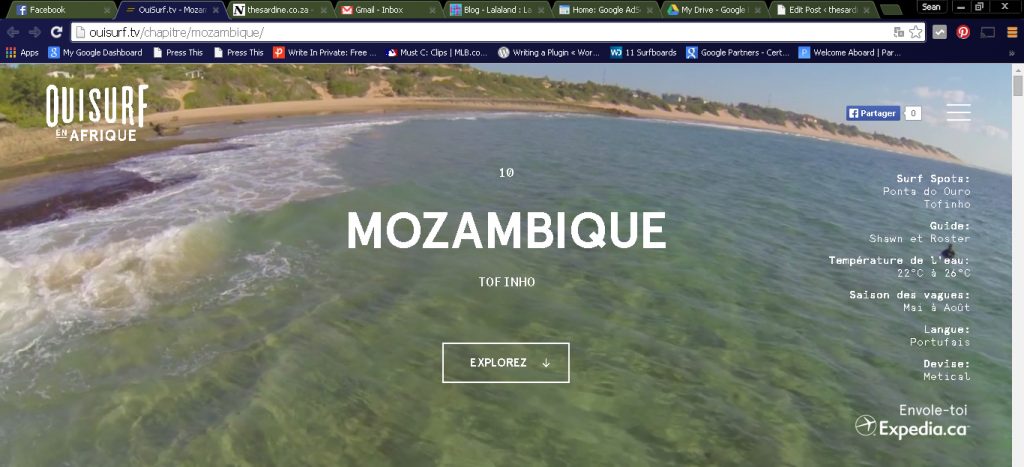 Click the image to check out the Ouisurf.tv in Mozambique web presentation