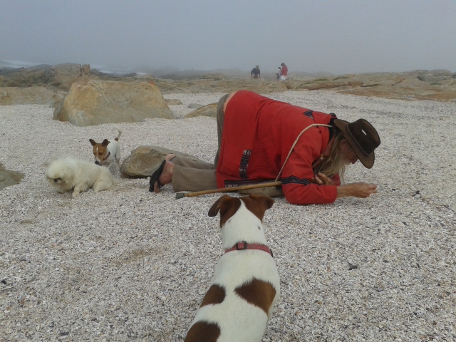 Brucifire counting shells at Seal's with Scooter, Stinker and Steamer.