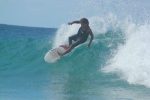 Sung Min Cho carving up a Praia do Tofo wavelet.