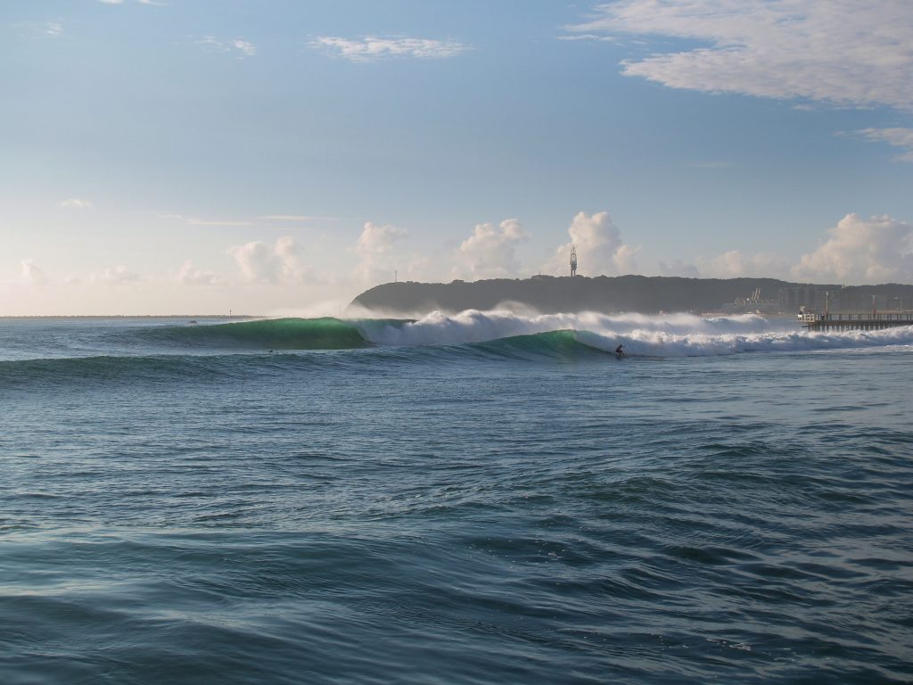 The kind of day at New Pier when the Cell C Goodwave Surfing event will run © FLANAGAN