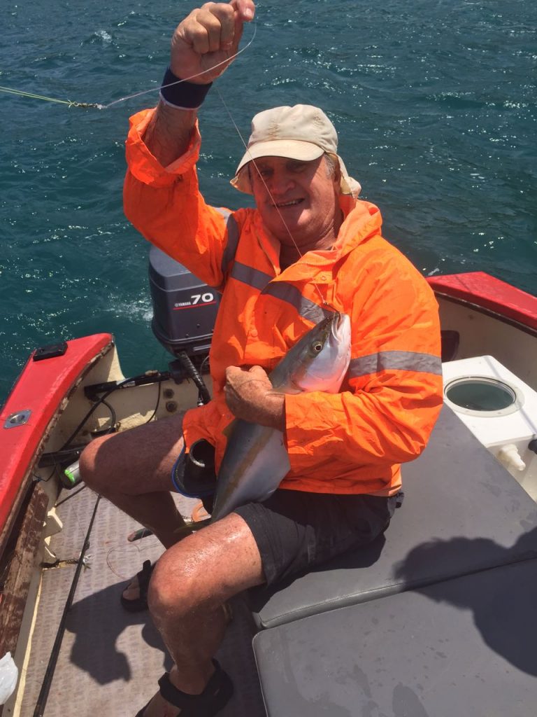 Transkei fishing. Brian Lange with yellowtail