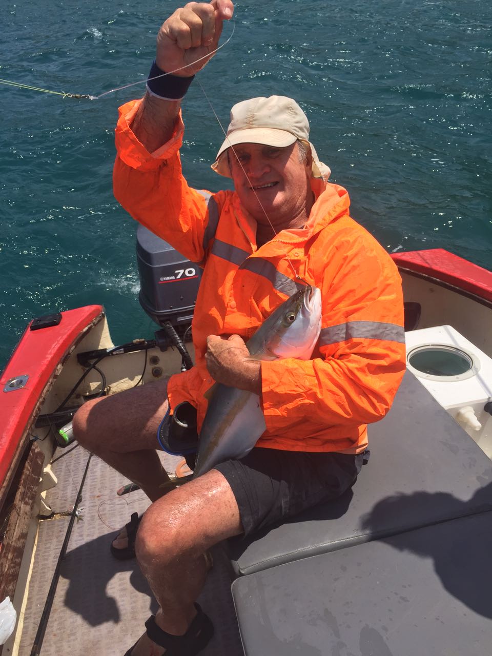 Transkei fishing. Brian Lange with yellowtail