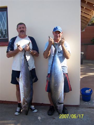 The Posthumous brothers with their ultimate brace of couta. Ask these brothers about ways to catch couta!
