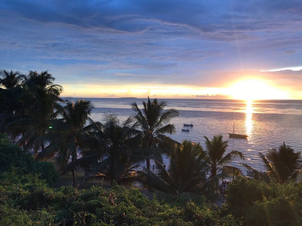 The sun rising over Bazaruto Island