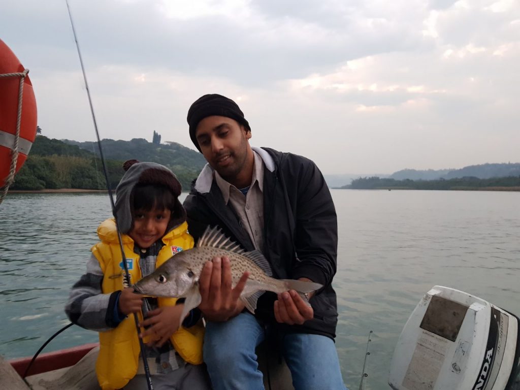 Hamza Jadwat and his take-home spotted grunter caught in the Umzimkulu Estuary 27 June 2017