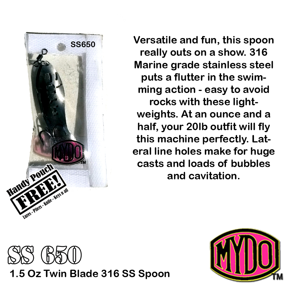 SS 650 Mydo Spoon for targeting shad and similair sized gamefish. Works great in freshwater too.