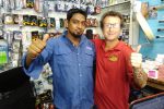 Partners in marketing...Desigan Govender of Danwood Fishing Tackle and Sean Lange of Mydo FIshing Lures