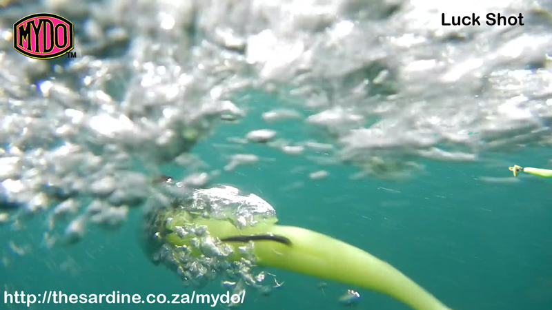 The MYDO Luck Shot #1 at a bit of speed and filmed underwater. Showing the magnificent air bubble and smoke trail from it.