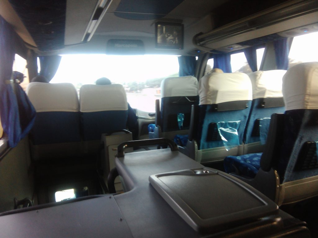 Mozambique by bus. This is the Intercape bust from Maputo to Jhb. Travels day or night.