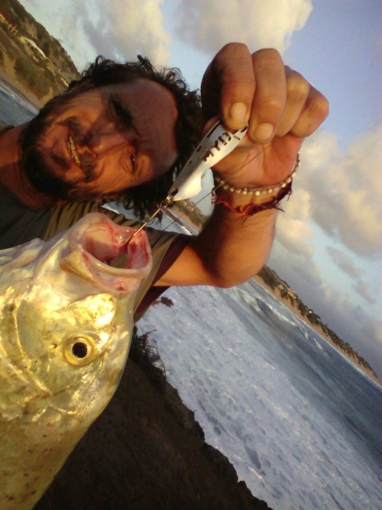 Island Trevally on a Mydo SS Spoon at Tofinho, Inhambane, Mozambique