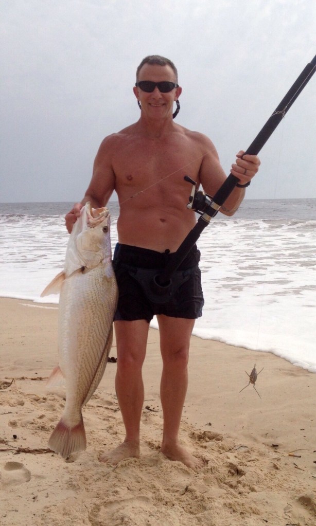 Craig Holtzkamp with an Angola Salmon