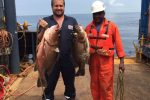 The Cuberra Snappers in Angola get huge too. The fish on the left, well it's a baby.