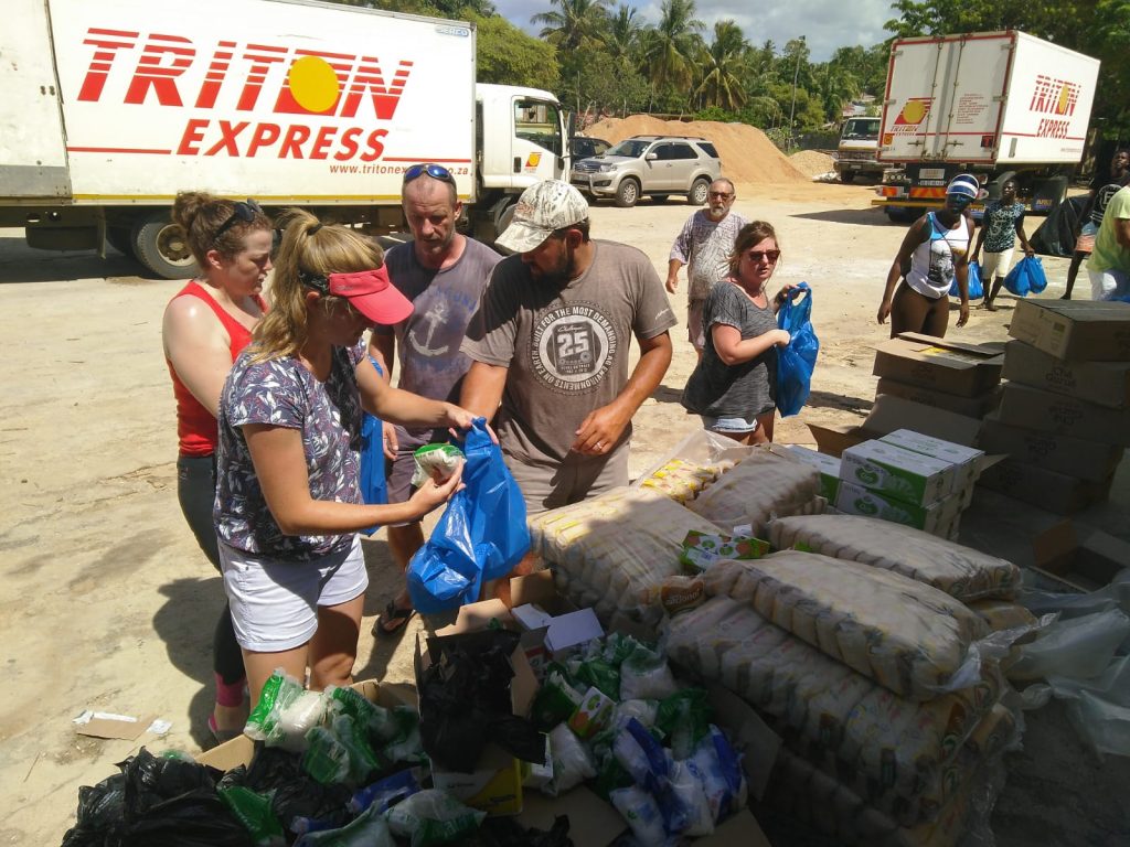 Cyclone Idai relief more volunteers at Triton Express