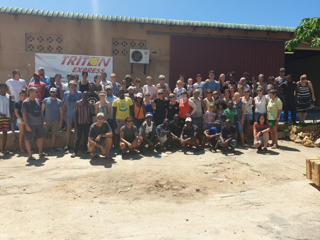 Cyclone Idai volunteers at Triton Express in Vilankulos