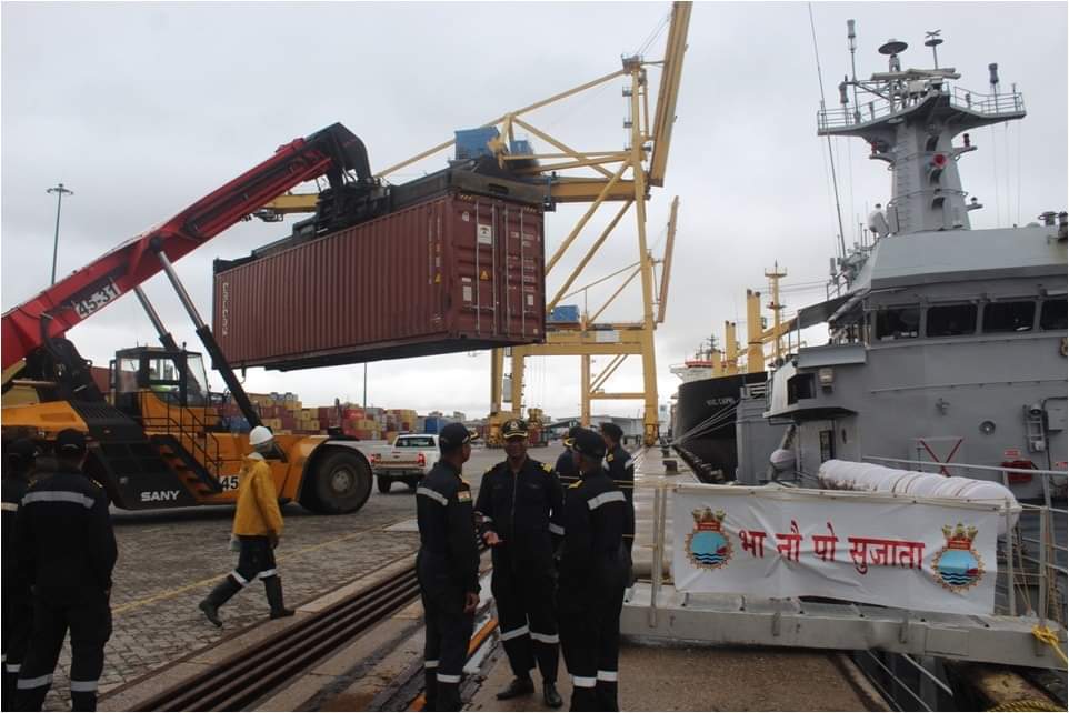 Loading supplies headed for Cyclone Idai aftermath