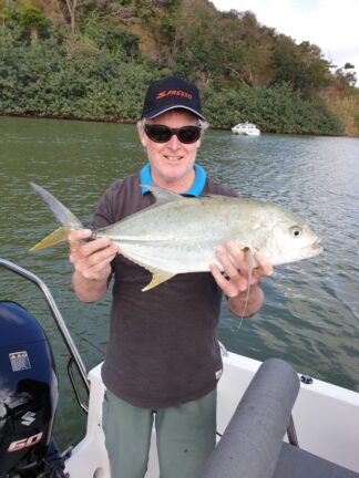 Umzimkulu Midweek Fishing Offer:Greg Millward with his Greenspot Kingfish in the Umzimkulu