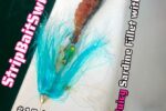MYDO StripBaitSwimmer dressed with sardine fillet and light blue mini skirt