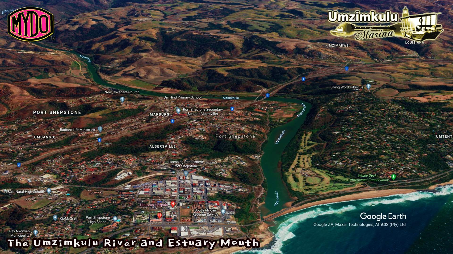 Umzimkulu Estuary and river mouth sml