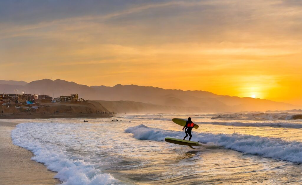 Surfing Chicama in Peru by AI