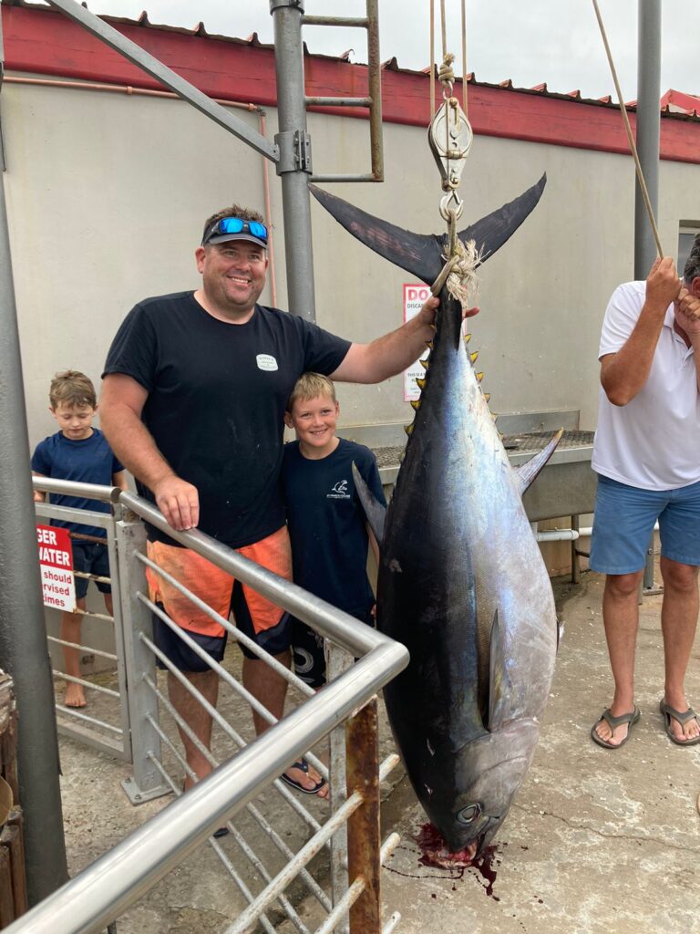 106kg bluefin tuna taken on a MYDO off Cape St Frances