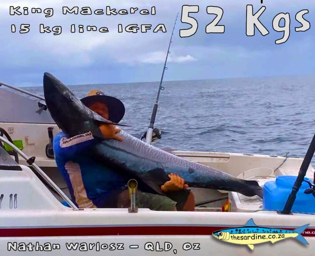 Nathan Warlosz 52kgs King Mackerel 15 kg line