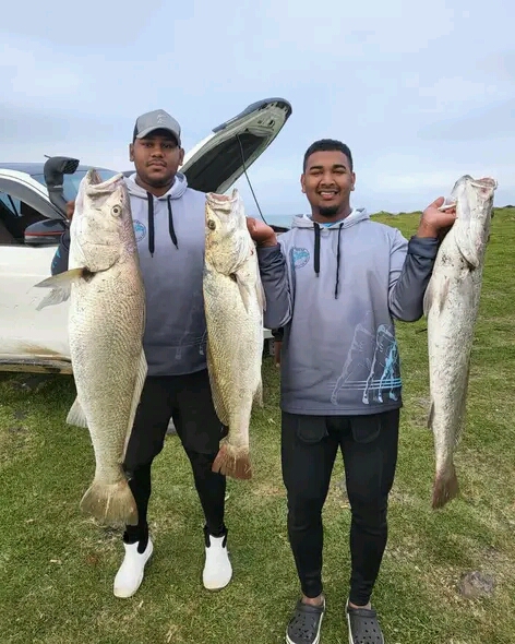 Shoal sized kob on paddletail near Port St Johns