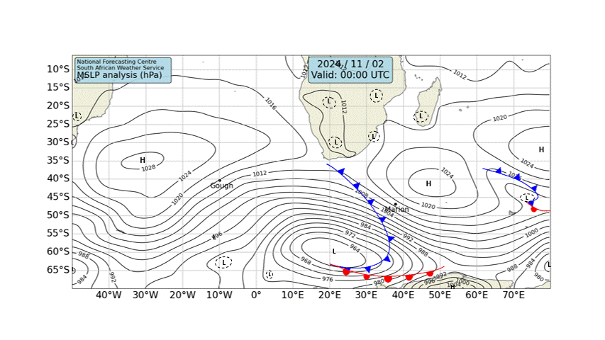 Dbn KZN will receive that cold front on Monday or so...