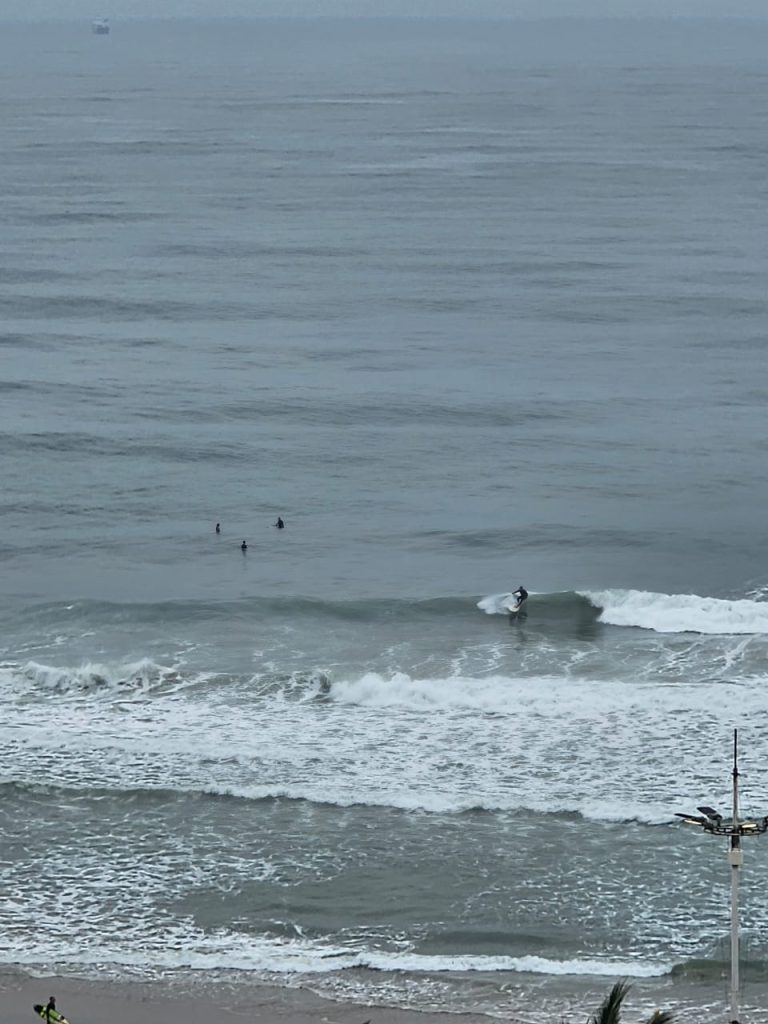 South West Wind conditions in Durban are great for surfing