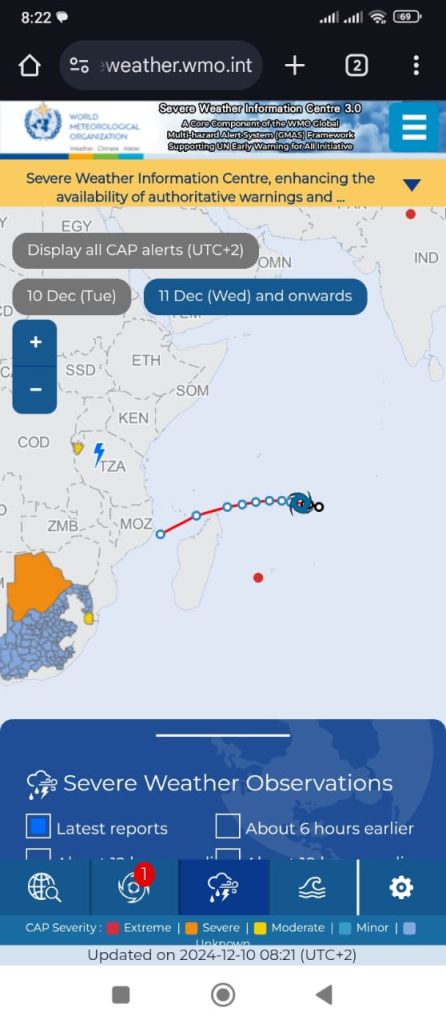 Tropical Storm Chido comes to the Channel