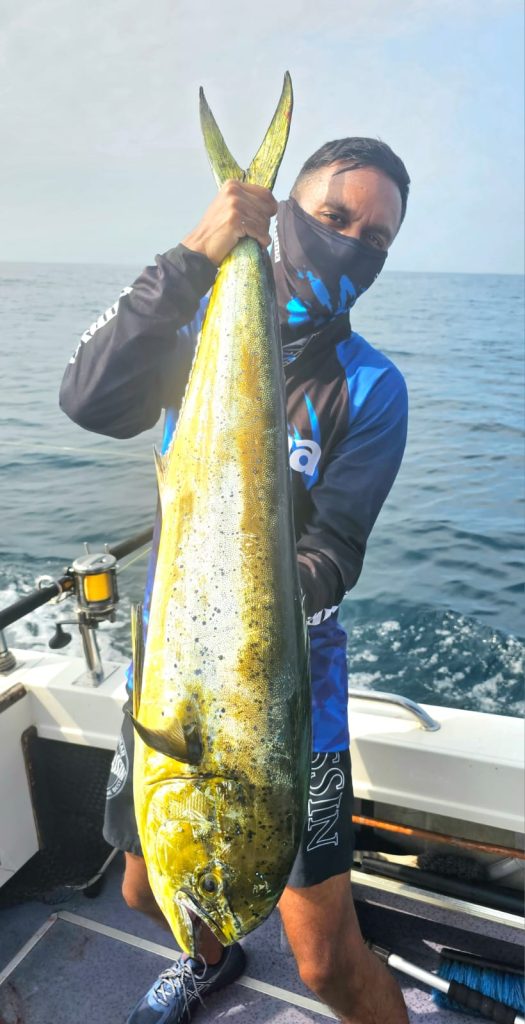 Veer Heeramum stands proud with his Durban Dorado this very morning