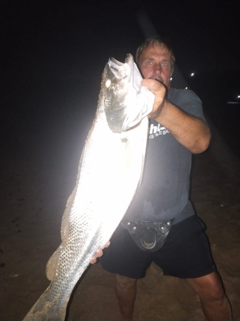 More kob news:  Johan Bronhorst reliving his childhood on The Sandspit recently with this lovely kobfish