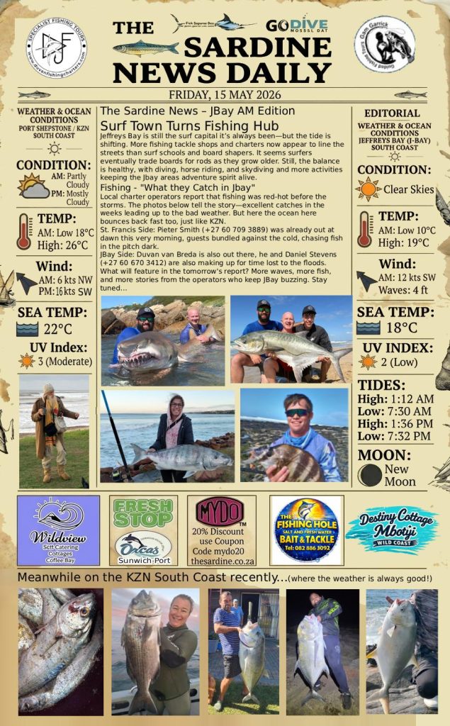 What fish do they catch in Jeffreys Bay